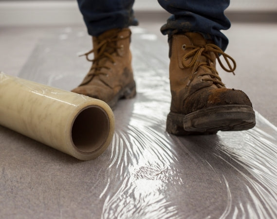 600mm x 100mtr Self Adhesive Carpet Protector